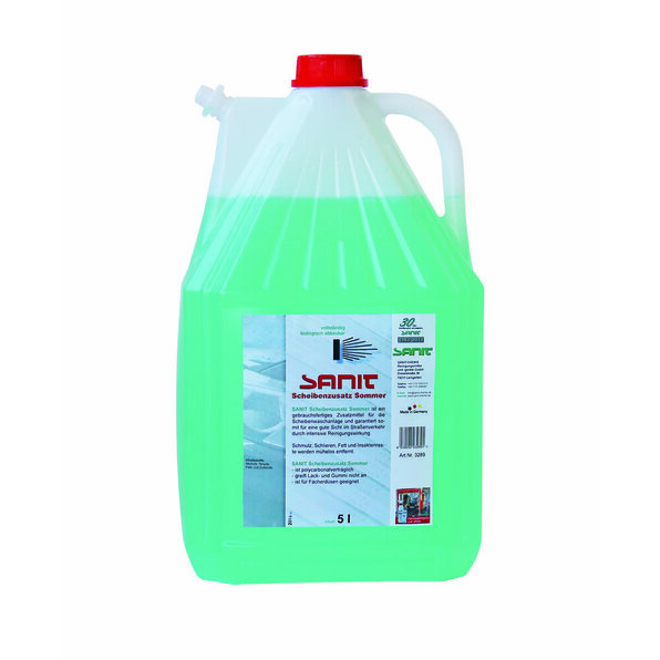 SANIT Scheibenzusatz Sommer 5 l Kanister (gebrauchsfertig) SANIT Scheibenzusatz Sommer 5 l Kanister (gebrauchsfertig)