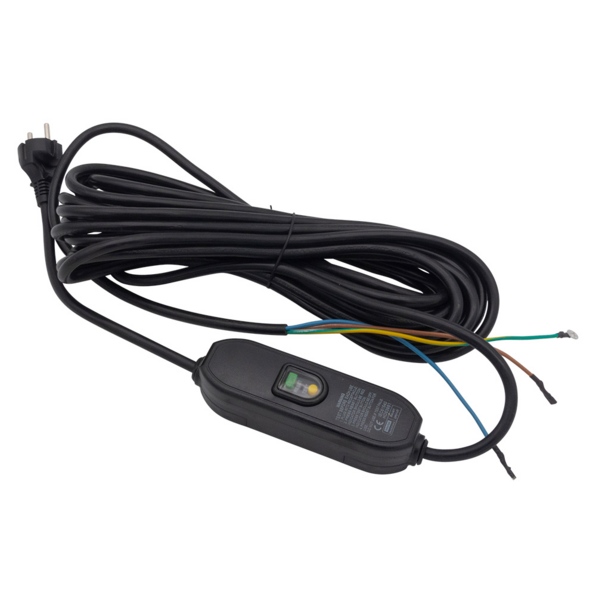 Netzkabel, 10m, schwarz, inkl. FI-Schutzschalter 110072