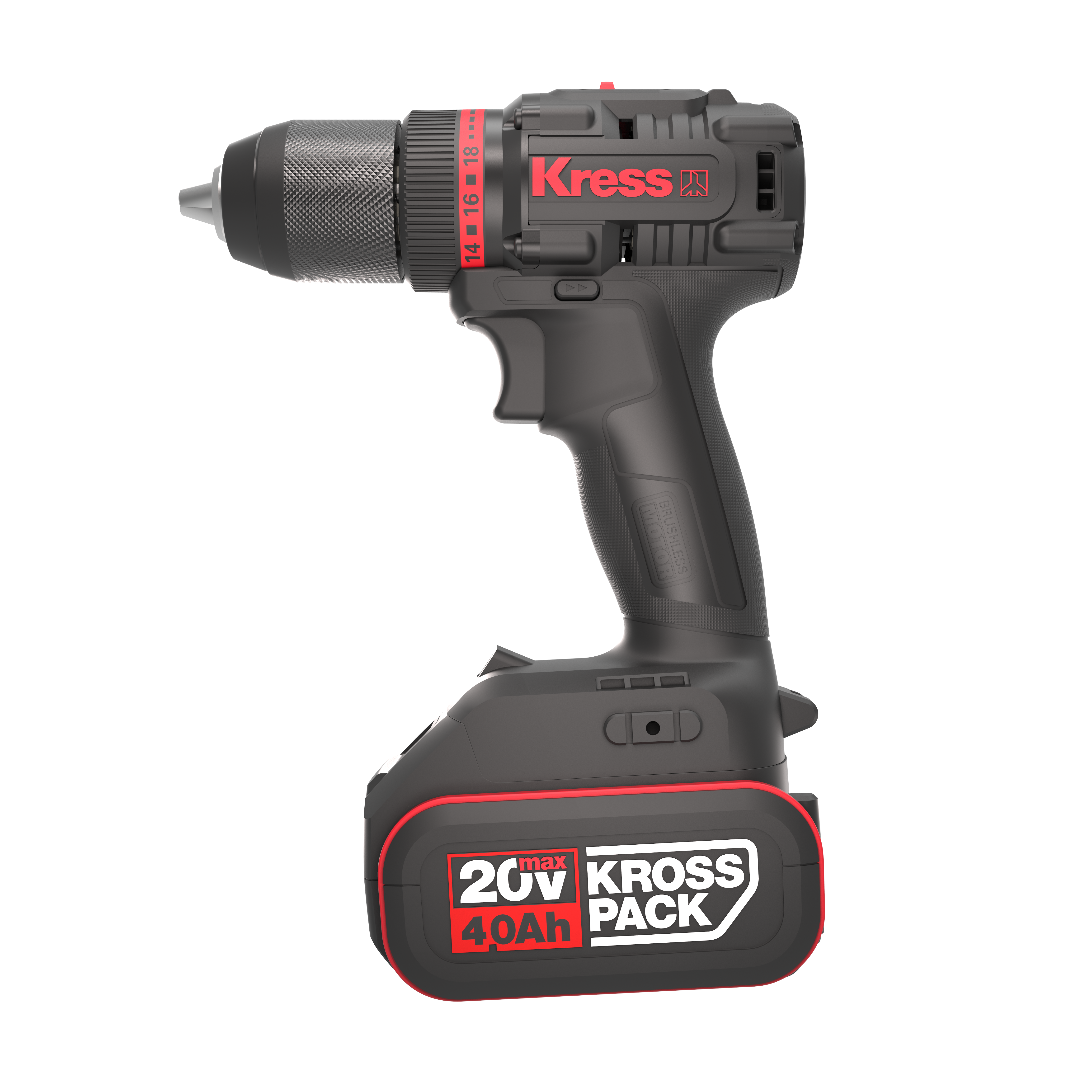 Kress KUA71 20V Bohrschrauber, 2x4.0Ah,6A Ladegerät