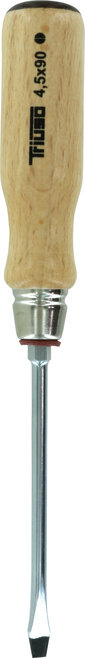 Schraubendreher mit Holzheft, Schlitz, 0,6 x 3,5 x 75 mm