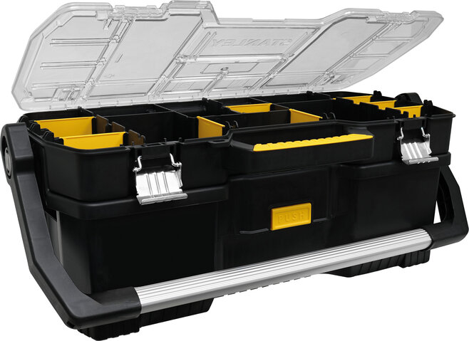 Werkzeugbox mit Organizeraufsatz Werkzeugbox mit Organizeraufsatz