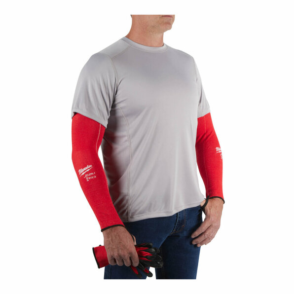 ARM-SCHNITTSCHUTZ KLASSE C, 45 CM ROT