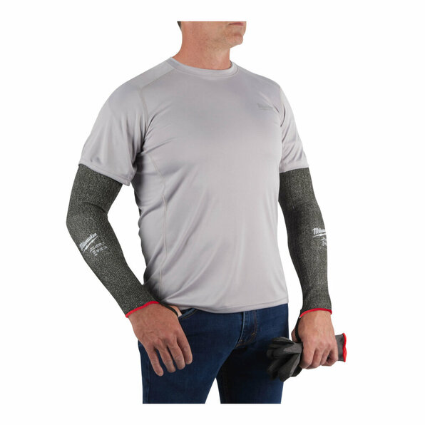 ARM-SCHNITTSCHUTZ KLASSE E, 40 CM GRAU