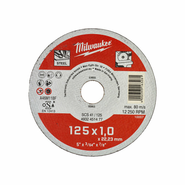 Displ.Metalltrennsch.125x1mm Contr.(200)