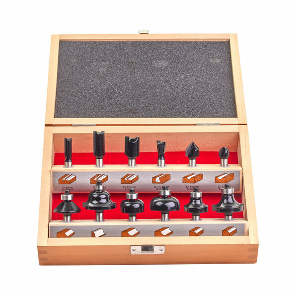 FRÄSERSATZ MIL. F. OBERFRÄSE 8MM (12TLG)