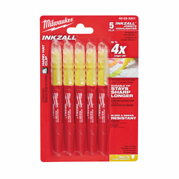 INKZALL Leuchtmarker gelb (5pc)