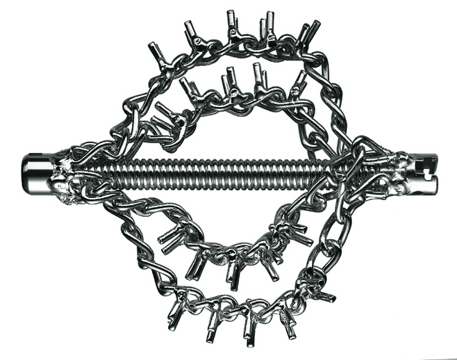 Kettenschleuder extra kurz 16 mm 100mm 2 Ketten mit Spikes Kettenschleuder extra kurz 16 mm 100mm 2 Ketten mit Spikes