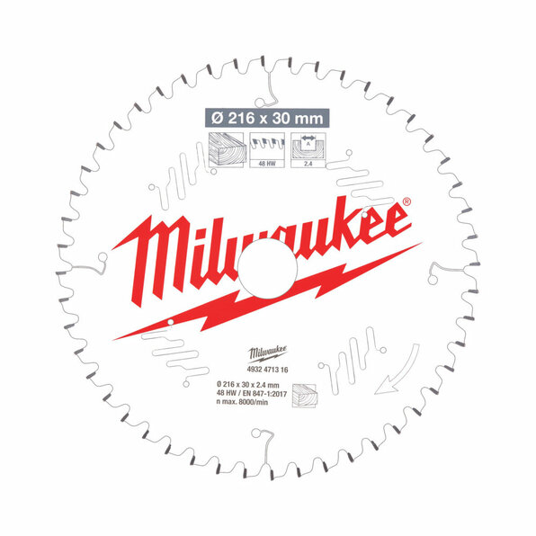 Kreissägeblatt 216/30mm 48Z Holz