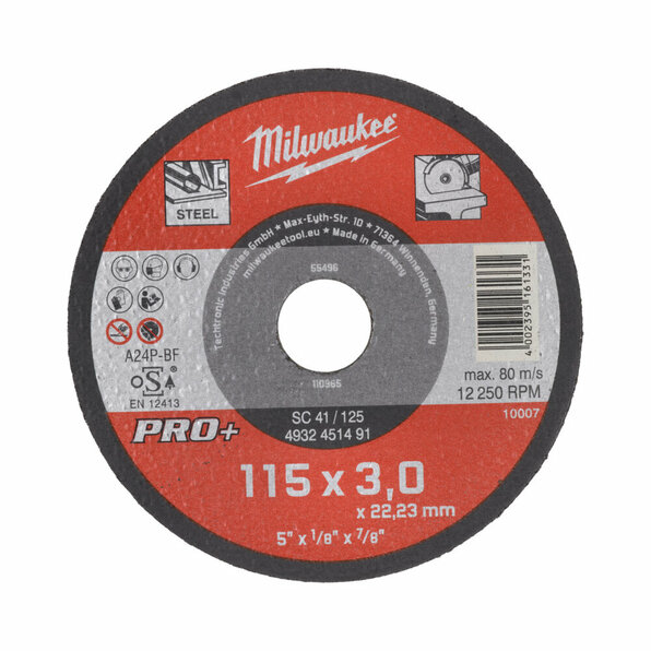 Metalltrennscheibe 115x3 mm PRO+