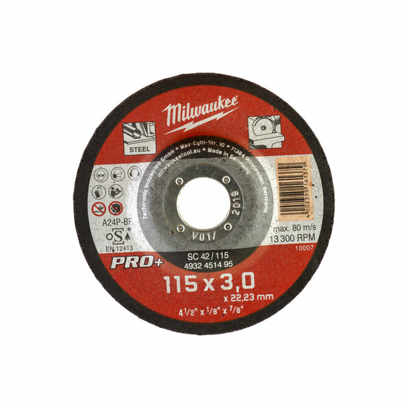 Metalltrennscheibe 115x3 mm gekr. PRO+