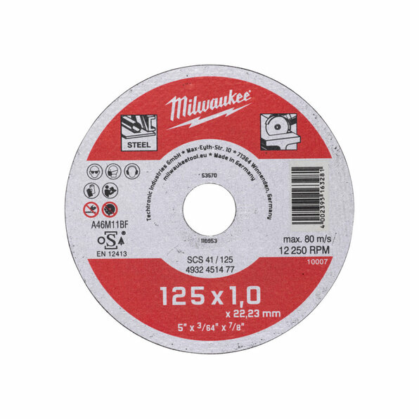 Metalltrennscheibe 125x1 mm Contr.