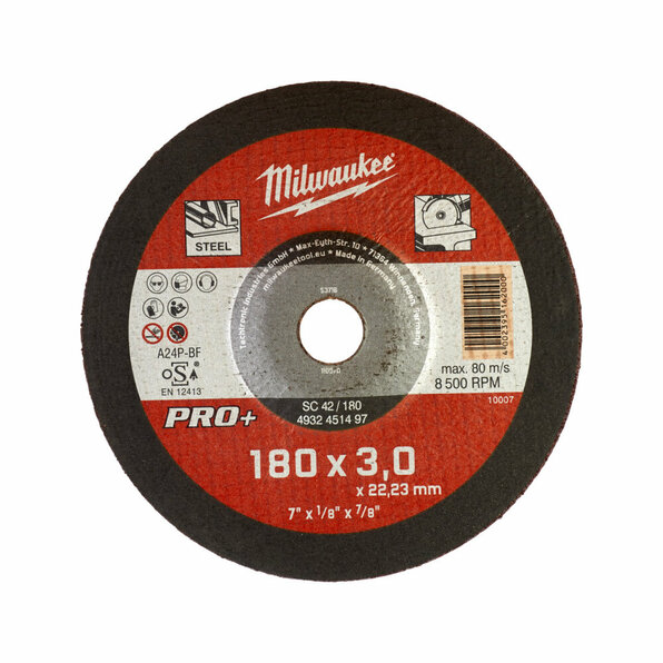 Metalltrennscheibe 180x3 mm gekr. PRO+