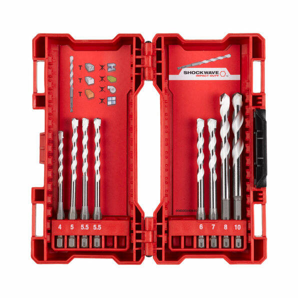 Multimaterialbohrer 1/4"Kassette (8-tlg)