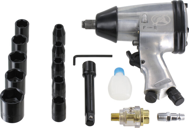 Druckluft-Schlagschraubersatz 16-tlg. Druckluft-Schlagschraubersatz 16-tlg.