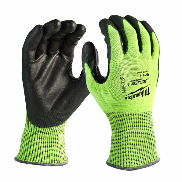 SCHNITTSCHUTZHANDS. 4/D 7/S HI-VIS