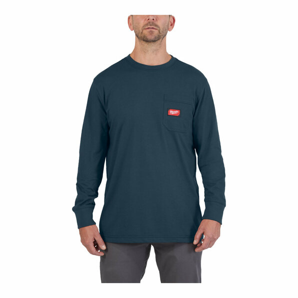 WTLSBLU-M Arbeits-Shirt lang blau XXX