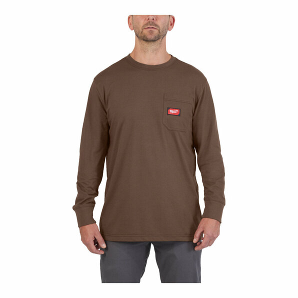 WTLSBR-M Arbeits-Shirt lang braun XXX