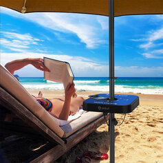 Solarpanel SUN SHADE mit Handy-Ladekabel für Sonnenschirme