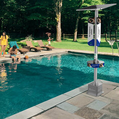 Solarladesäule PHOENIX mit Handy-Ladekabel